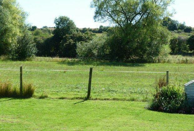 View over fields from garden