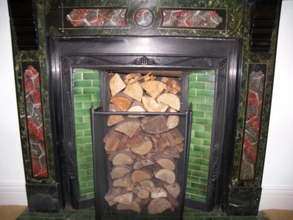 FIREPLACE IN DINING ROOM