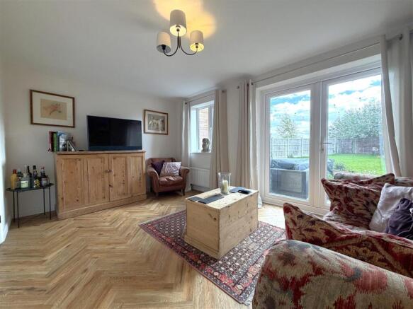 Lovely Living Room With French Doors 534