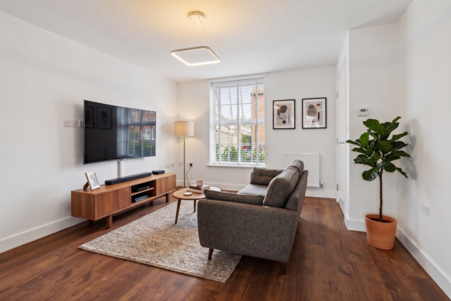 Living room staged