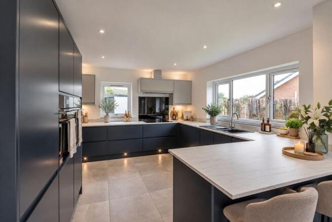 Kitchen staged