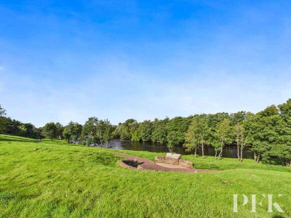 Path along and View of the River Esk from the Front