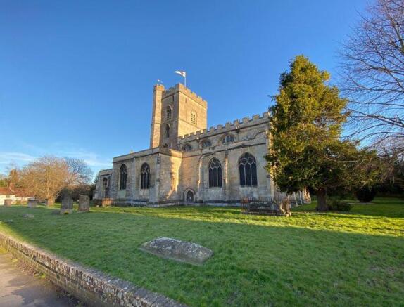 A view of the nearby All Saints Church