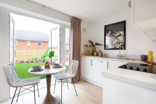 Open plan kitchen in the Kenley 2 bedroom home