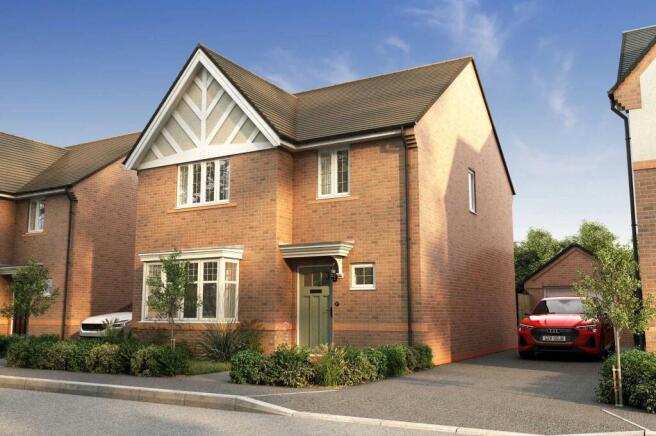 A two-story brick house with a gabled roof