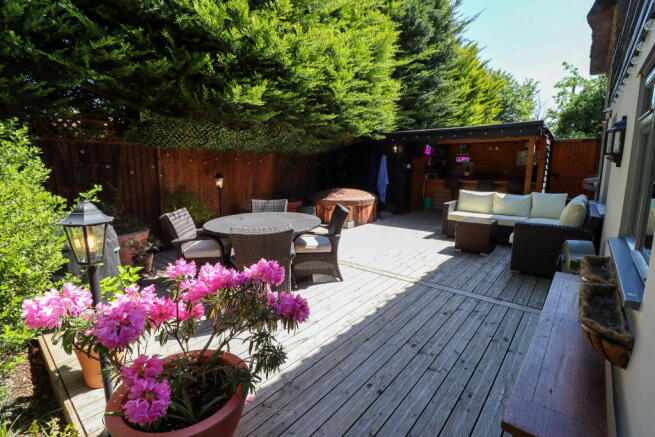Decked sun patio