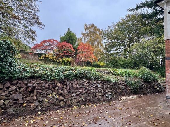 Mature and colourful raised garden