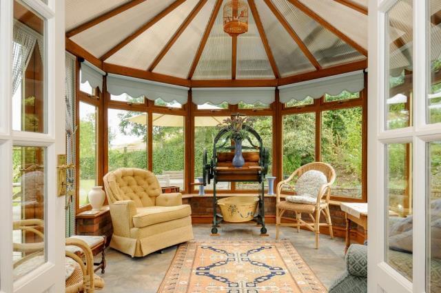 Lovely conservatory overlooking the gardens