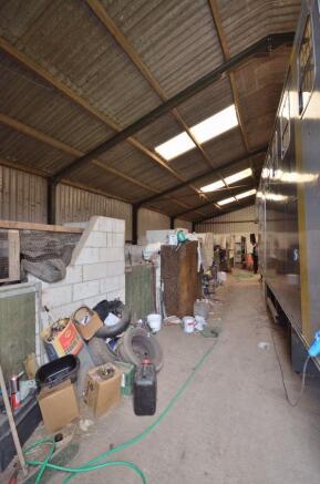 View inside outbuilding