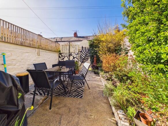 The rear courtyard
