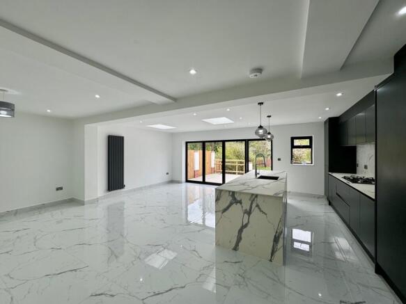 open plan kitchen living