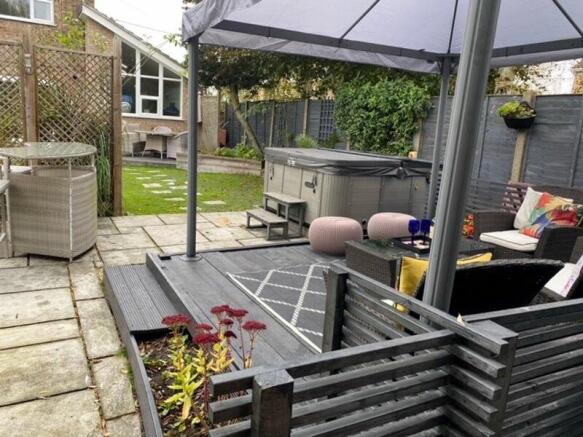 Pergola seating area