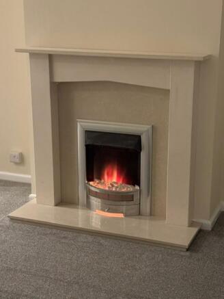 Living room fireplace
