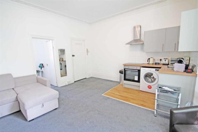 Open plan lounge kitchen