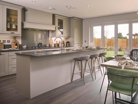 Large kitchen/family area with a high specification kitchen