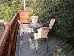 Decked patio