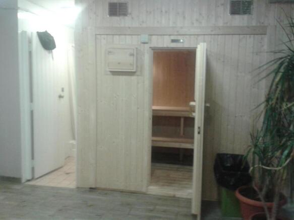 sauna and shower