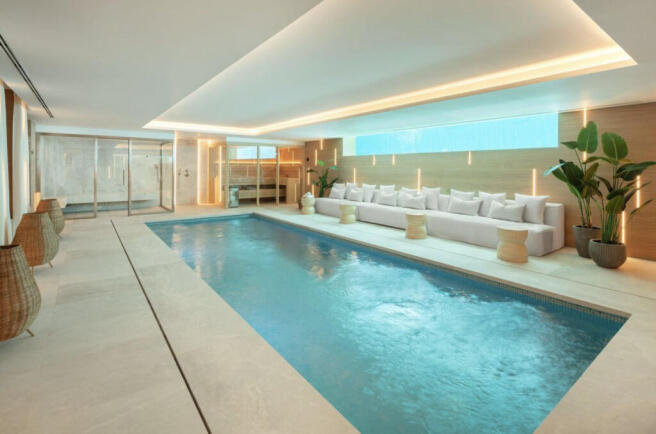 Indoor heated swimming pool