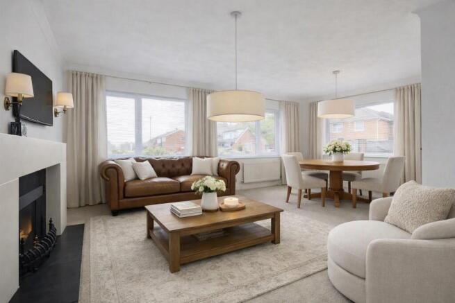 Virtual staged Living room
