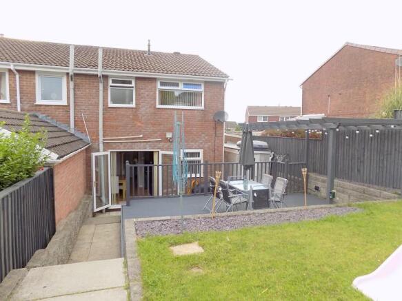 Rear view of property.