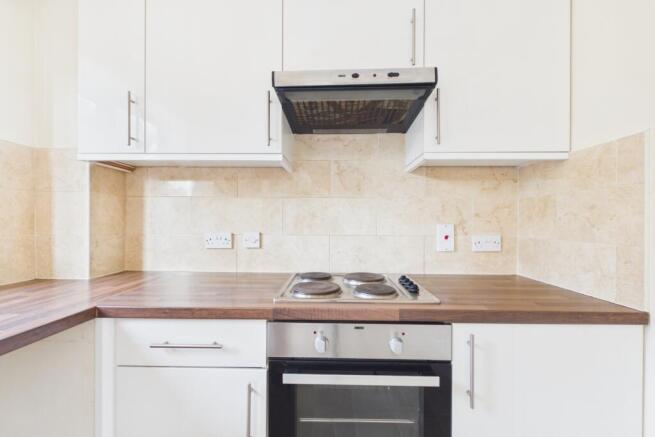 White gloss units for a modern look kitchen