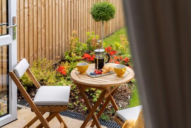 Show home garden and patio