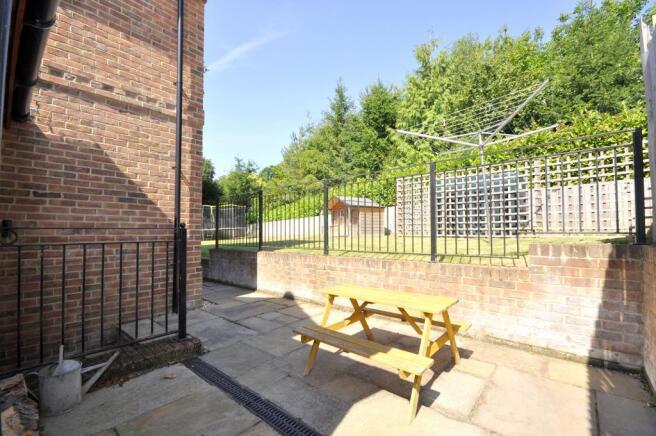 Rear Indian sandstone terrace