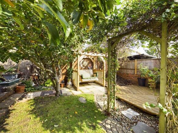 Decked rear garden