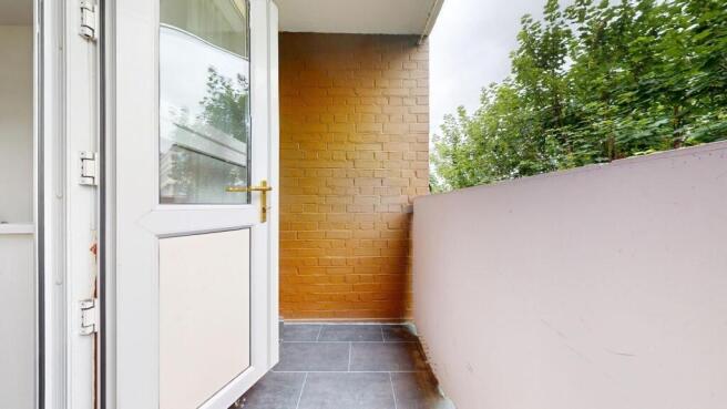 A private balcony with leafy green views...