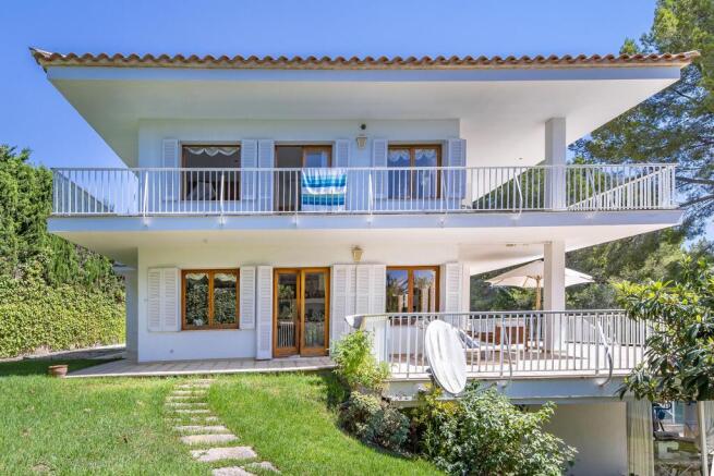 Exterior view of the large villa