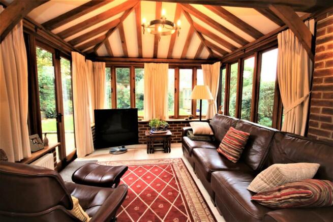 DOUBLE GLAZED CONSERVATORY WITH PITCHED ROOF: