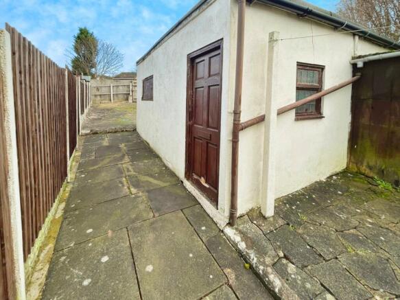 Rear garden and gara