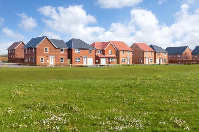 Homes opposite green open space at Mortimer Park