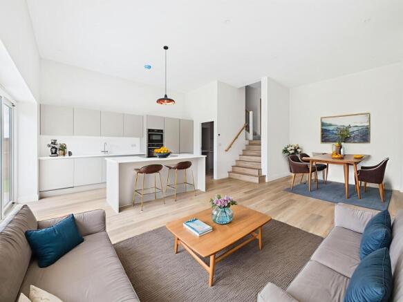 Open-Plan Living (Virtually Furnished)