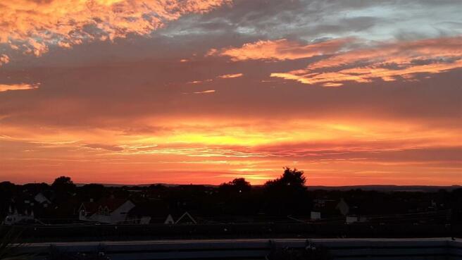 Sunset View From Rooftop Garden