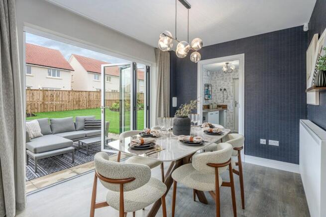4 bedroom showhome | open plan kitchen and dining area