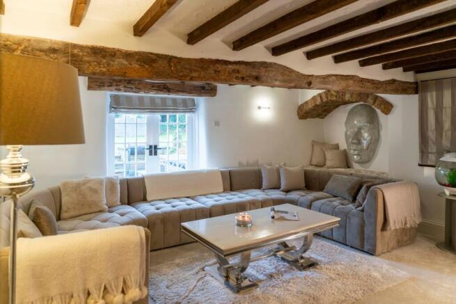 Cinema room with views out over the garden