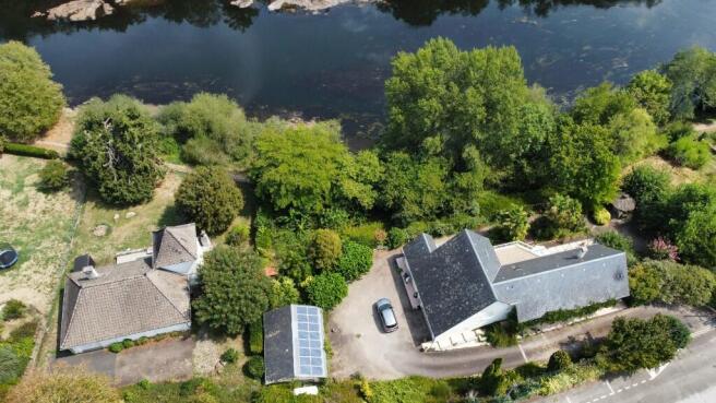 Aerial view, river