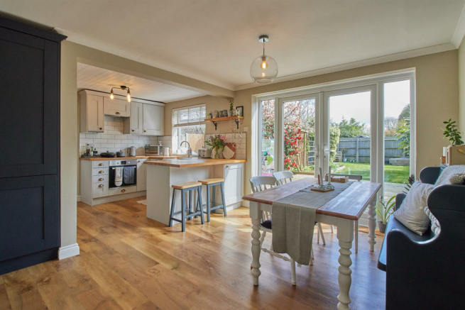 Refitted dining kitchen to rear