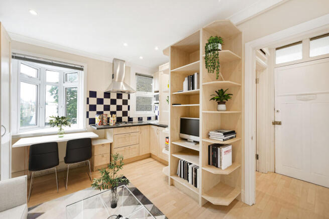 studio room and hallway