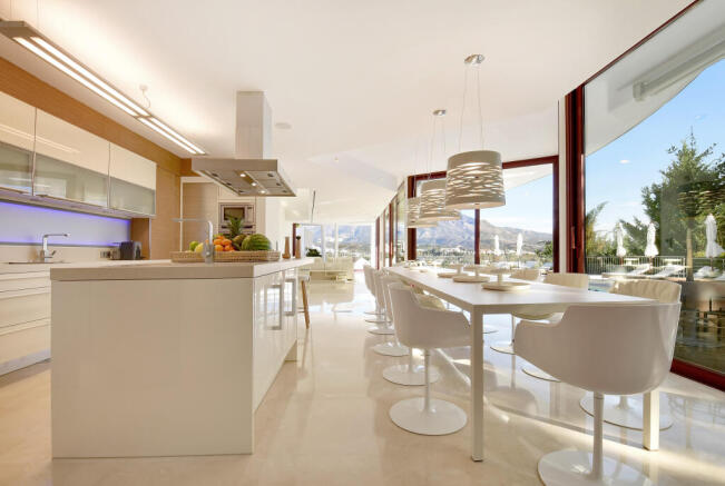 Kitchen and dining area