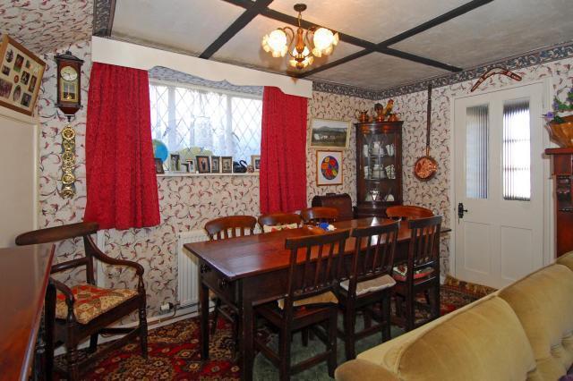 Dining area within living room