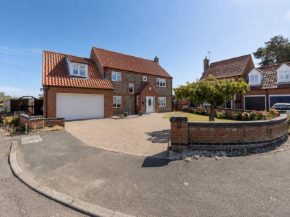 Detached Brick and Flint Home in Great Bircham with Field Views