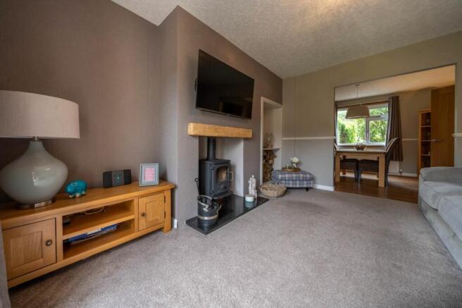 Living Room with woodburner