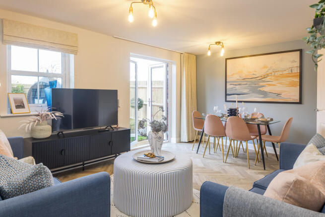 internal shot of the dining/living area in the portmore