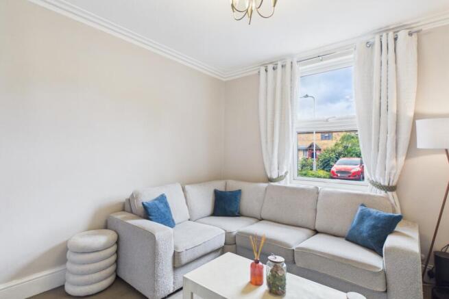Cosy up on a chilly evening in this living room