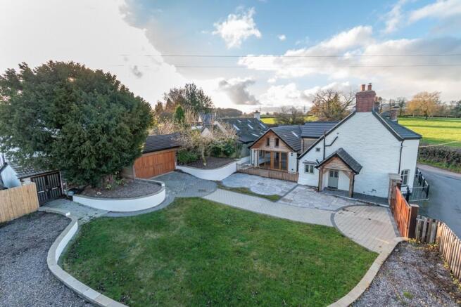 Gardens and driveway