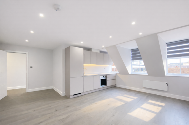 Modern open-plan living space interior
