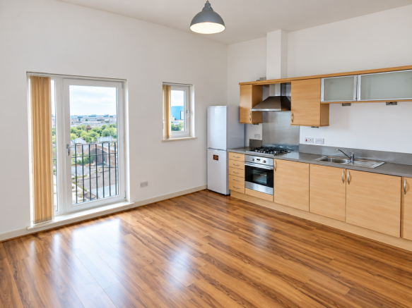 Bright Modern Open-Plan Kitchen Interior