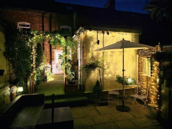 Garden at night - Wisteria Cottage Marsh Lane Char